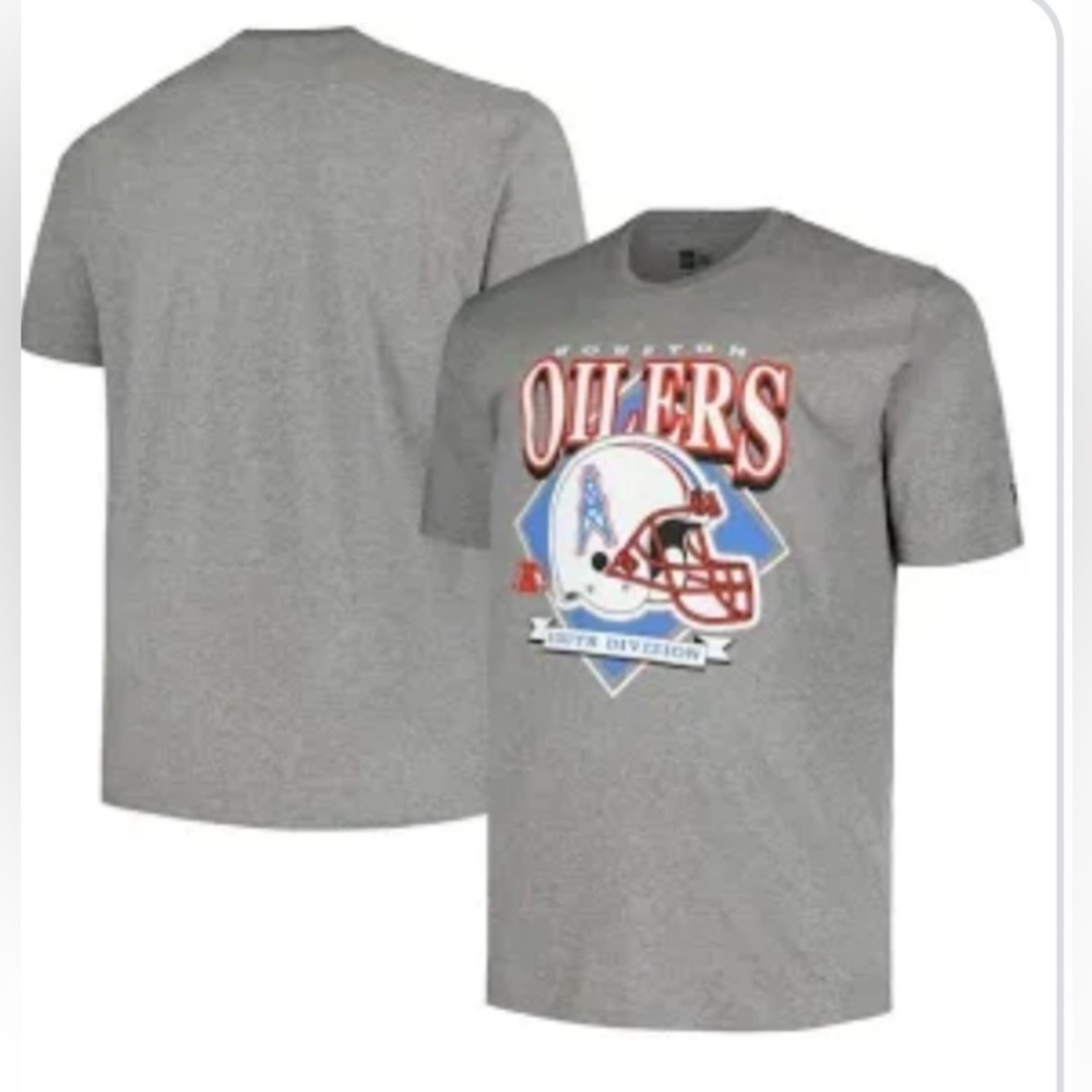 Houston Oilers New Era -NEW -Big&Tall Gridiron Classics Helmet Historic Mark Tee